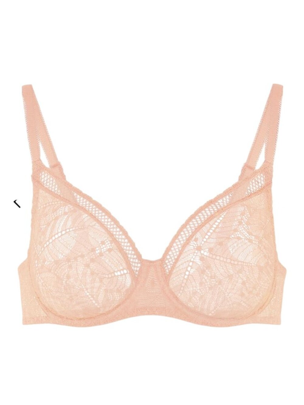 Simone Perele Comete Molded Full Cup Convertible Lace Bra 38E Nude